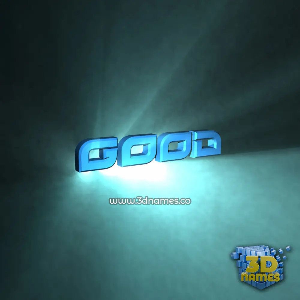 good in Light Shine style - 3D name wallpaper