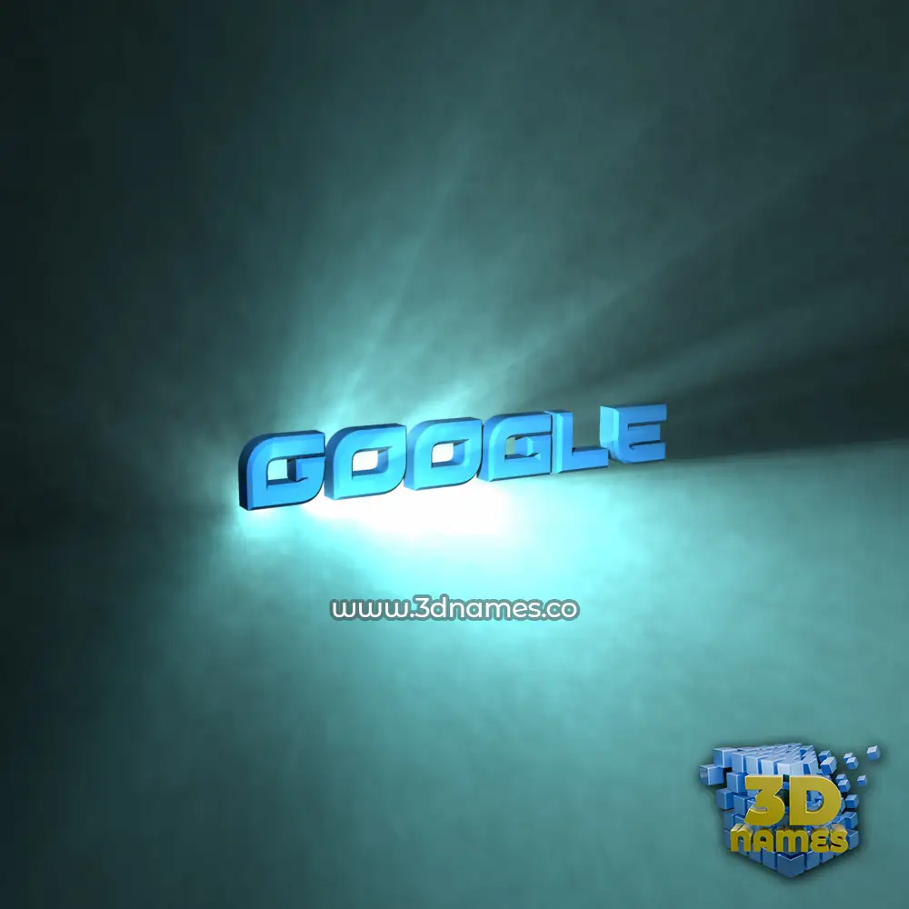 google in Light Shine style - 3D name wallpaper