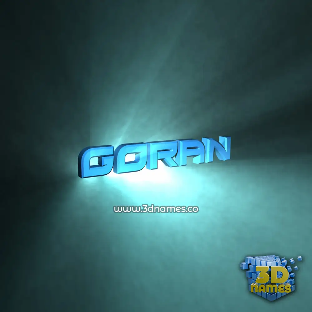 goran in Light Shine style - 3D name wallpaper
