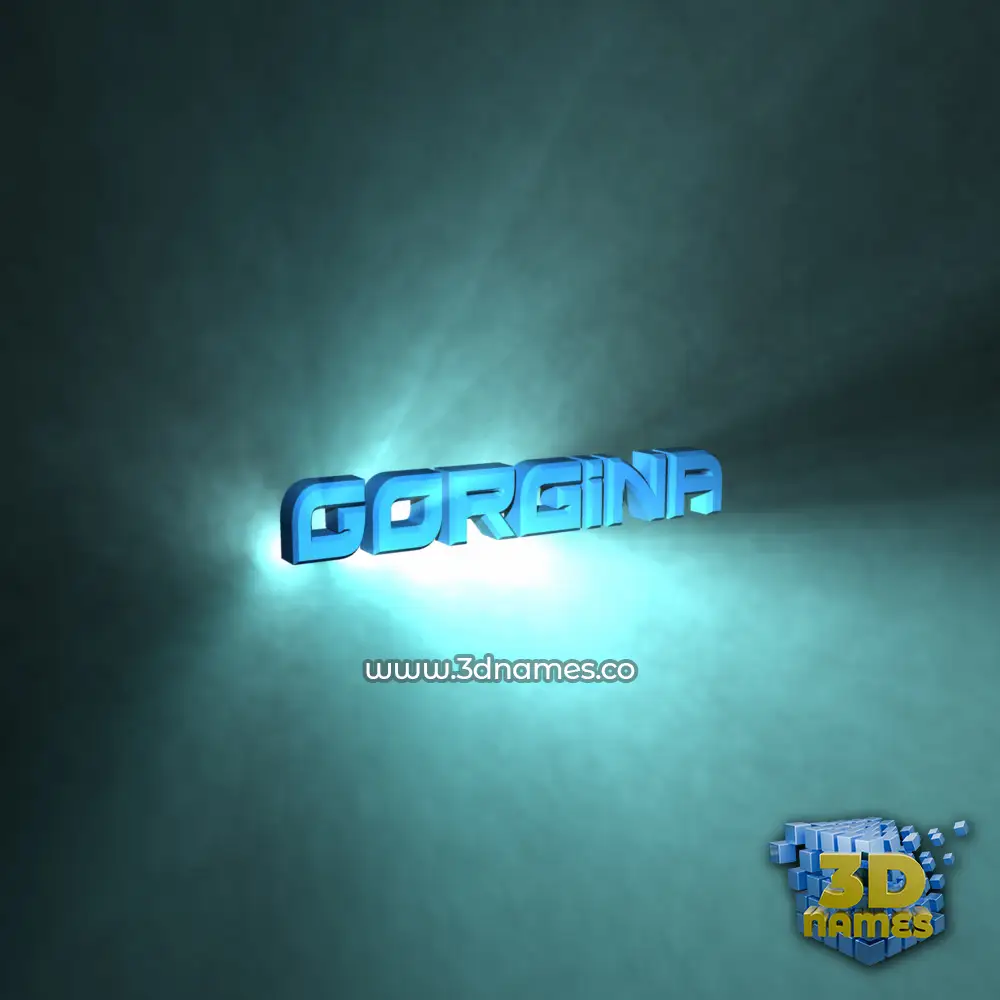 gorgina in Light Shine style - 3D name wallpaper
