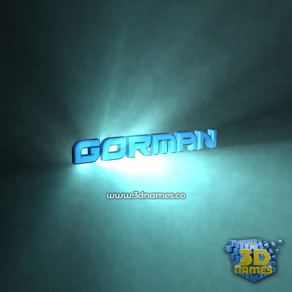 gorman in Light Shine style - 3D name wallpaper