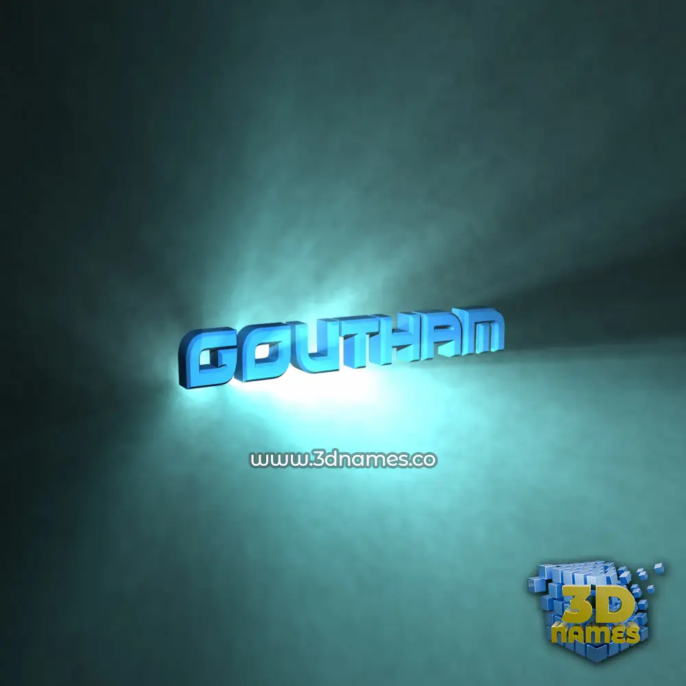 goutham in Light Shine style - 3D name wallpaper