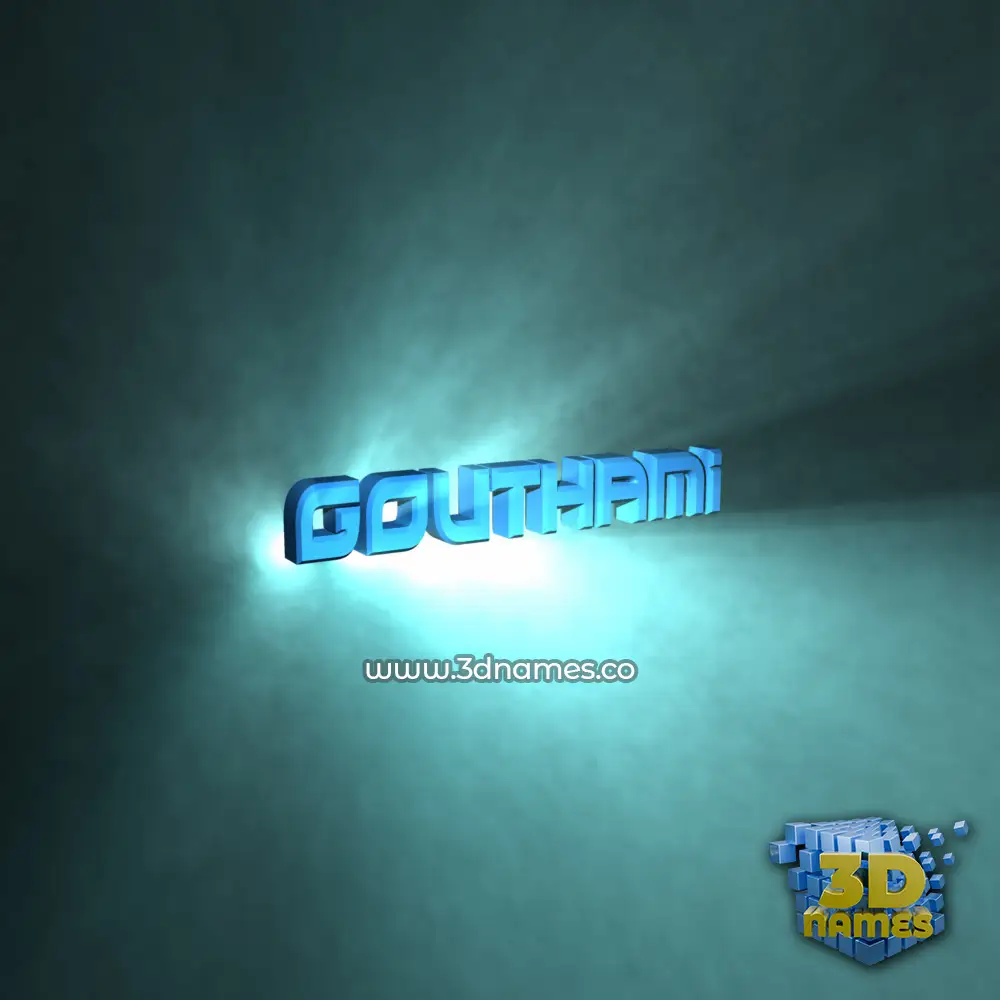 gouthami in Light Shine style - 3D name wallpaper