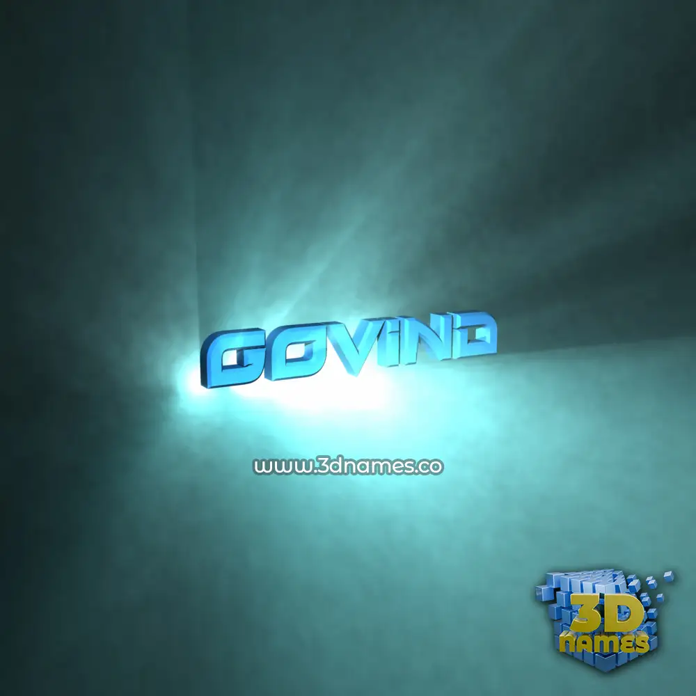 govind in Light Shine style - 3D name wallpaper