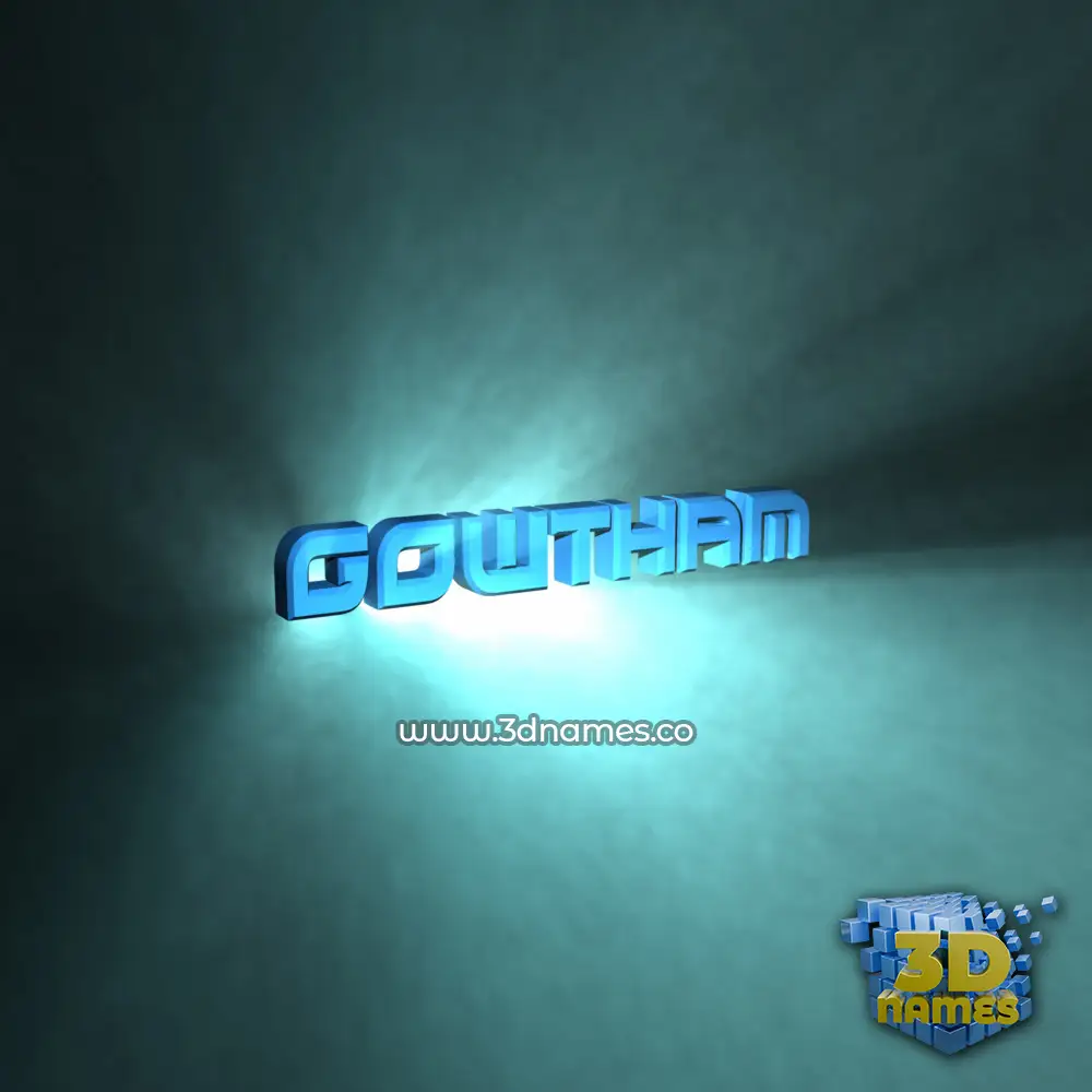 gowtham in Light Shine style - 3D name wallpaper
