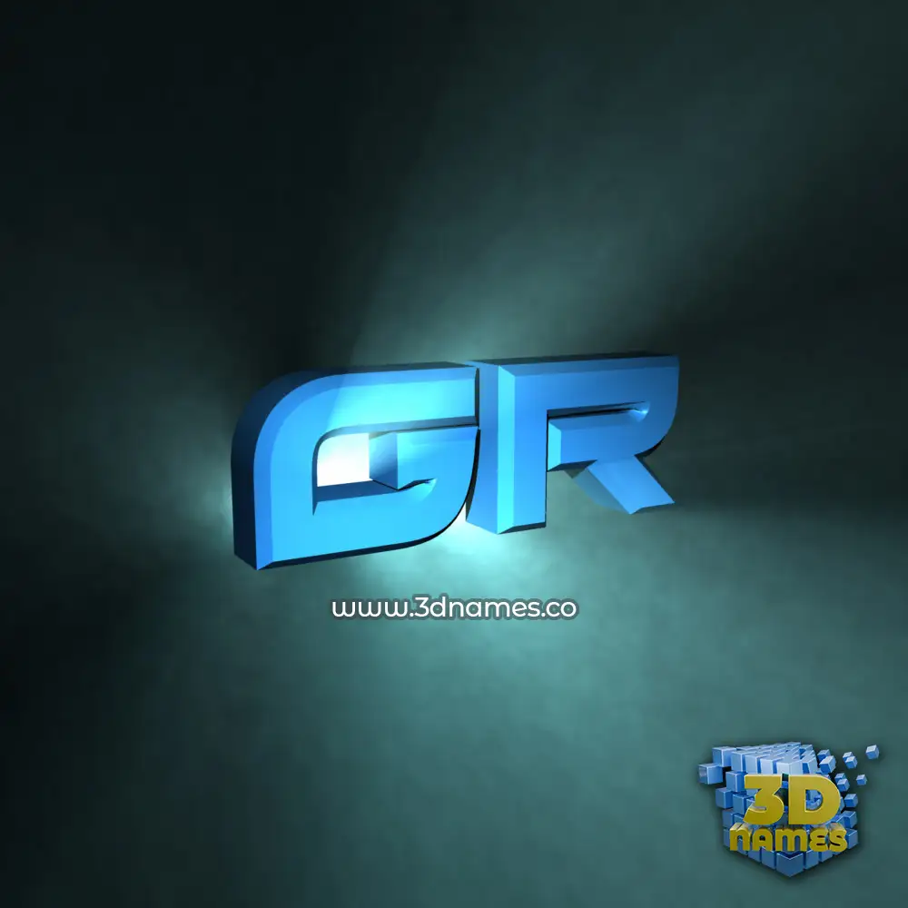 gr in Light Shine style - 3D name wallpaper