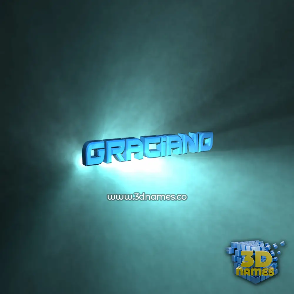 graciano in Light Shine style - 3D name wallpaper