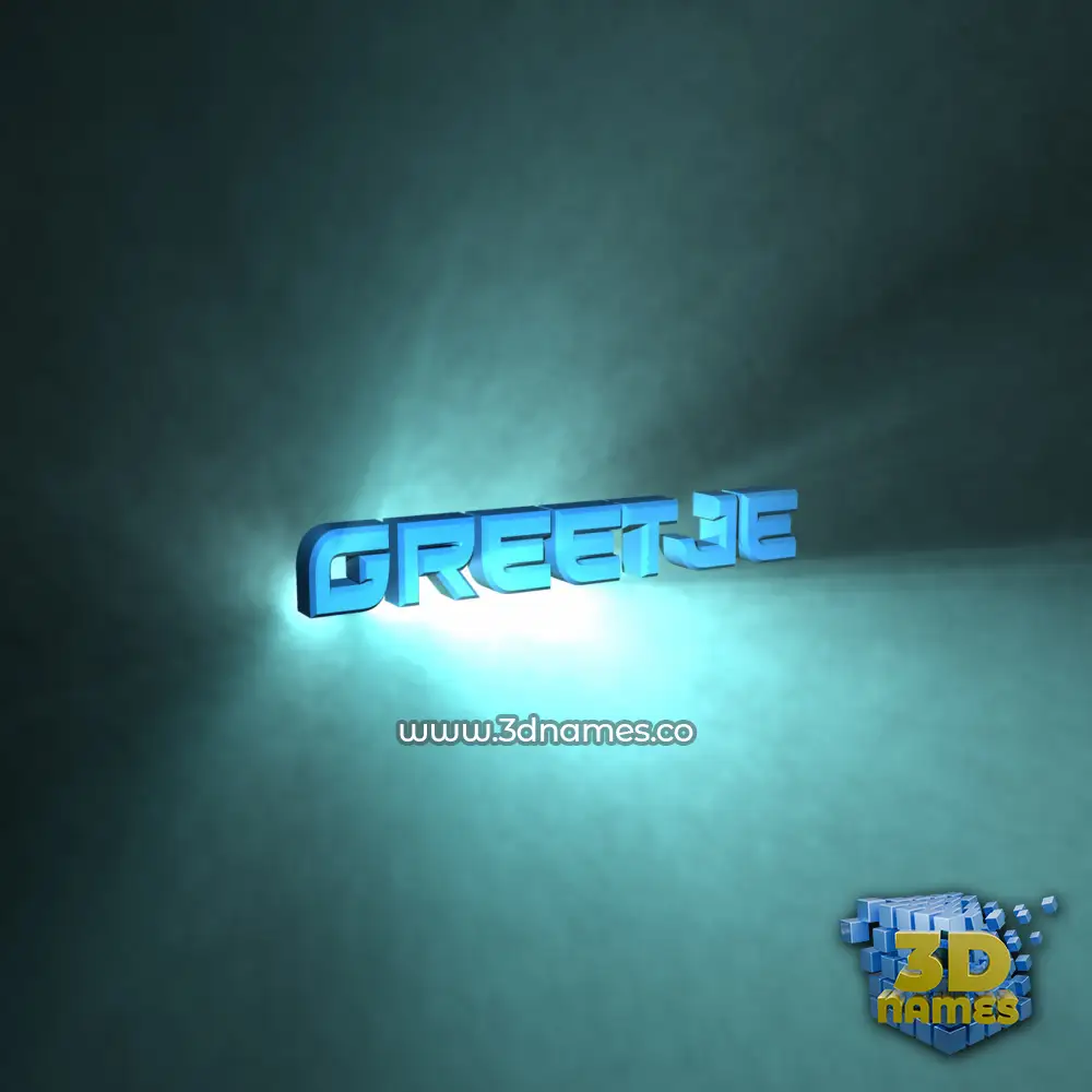 greetje in Light Shine style - 3D name wallpaper