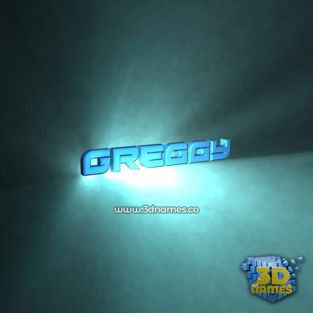 greggy in Light Shine style - 3D name wallpaper
