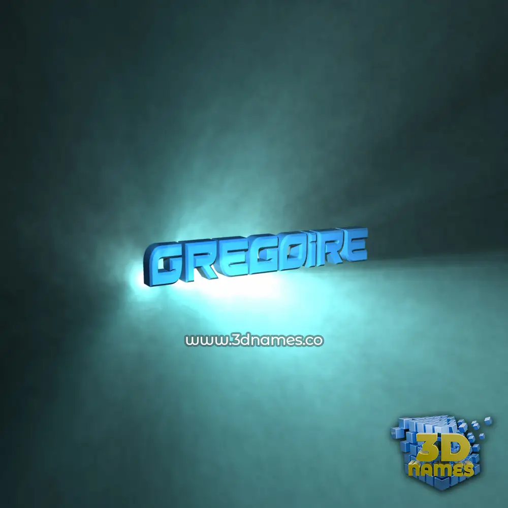gregoire in Light Shine style - 3D name wallpaper