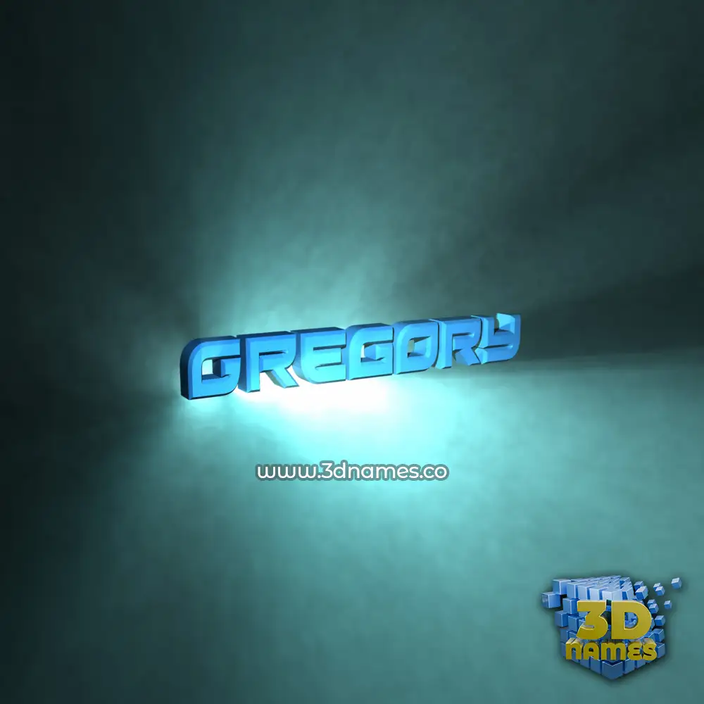 gregory in Light Shine style - 3D name wallpaper