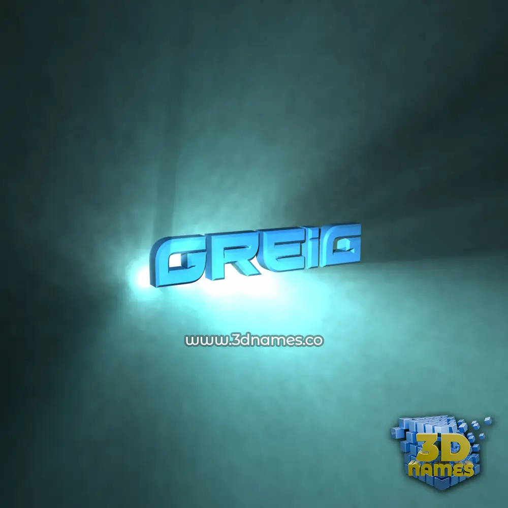 greig in Light Shine style - 3D name wallpaper