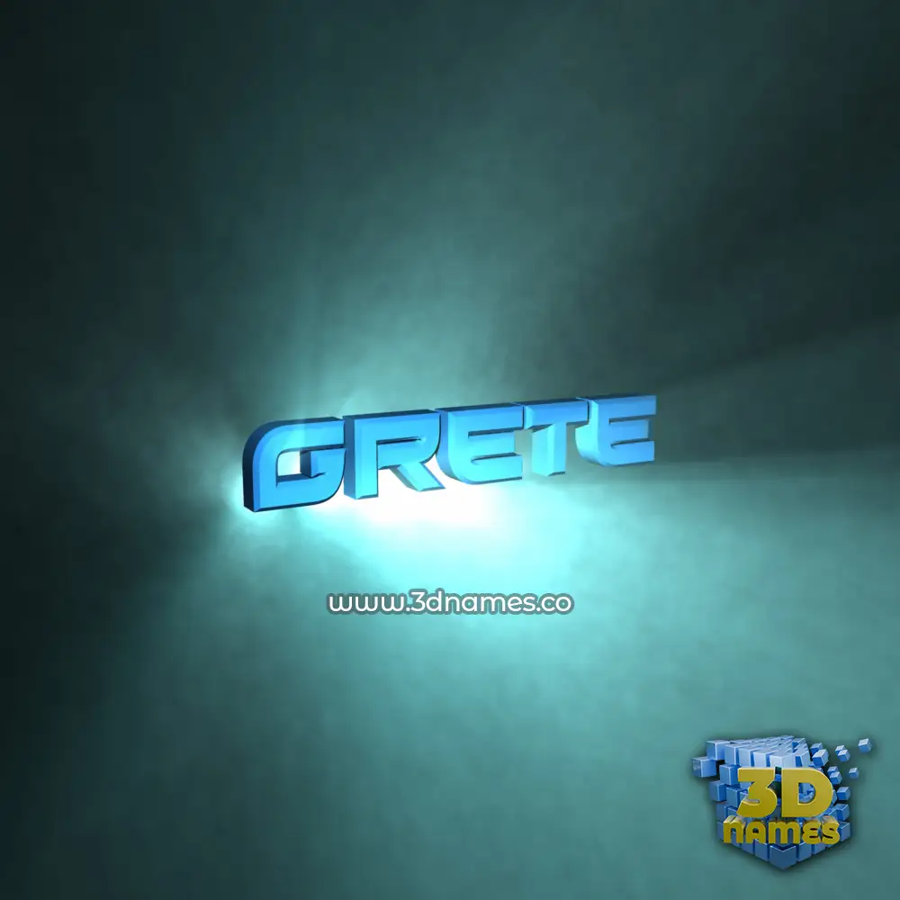 grete in Light Shine style - 3D name wallpaper