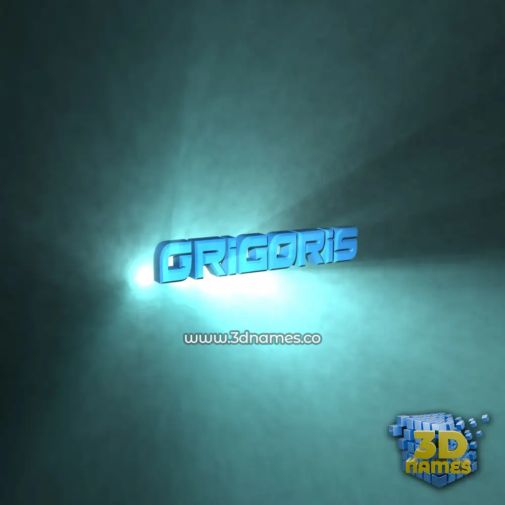 grigoris in Light Shine style - 3D name wallpaper