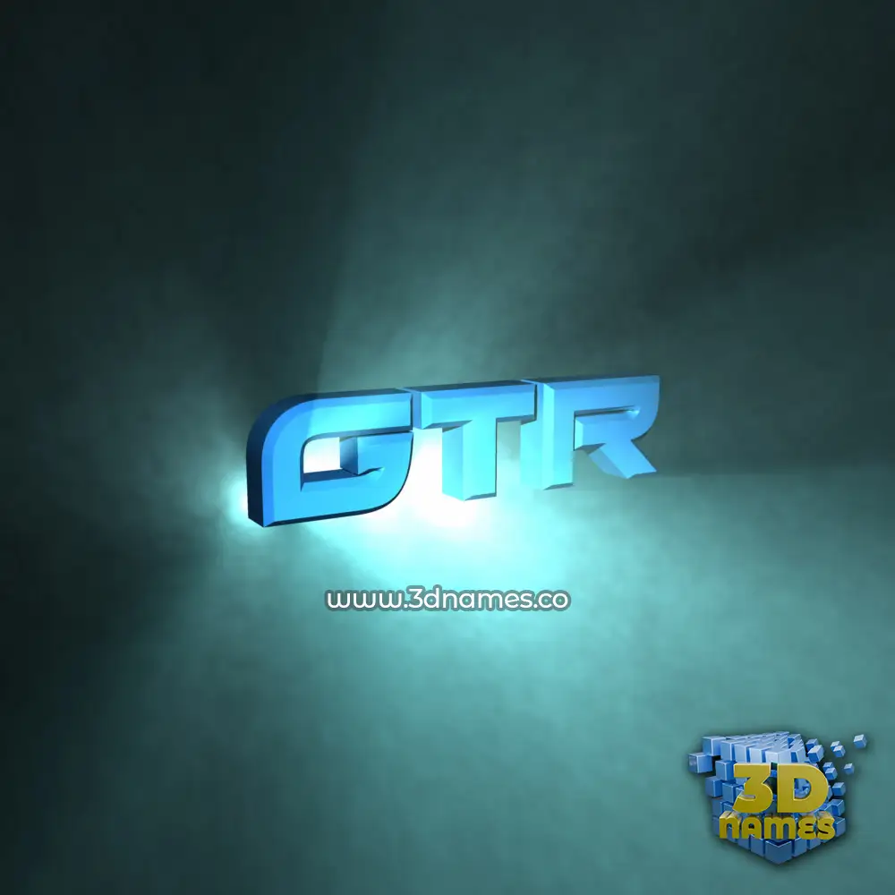 gtr in Light Shine style - 3D name wallpaper