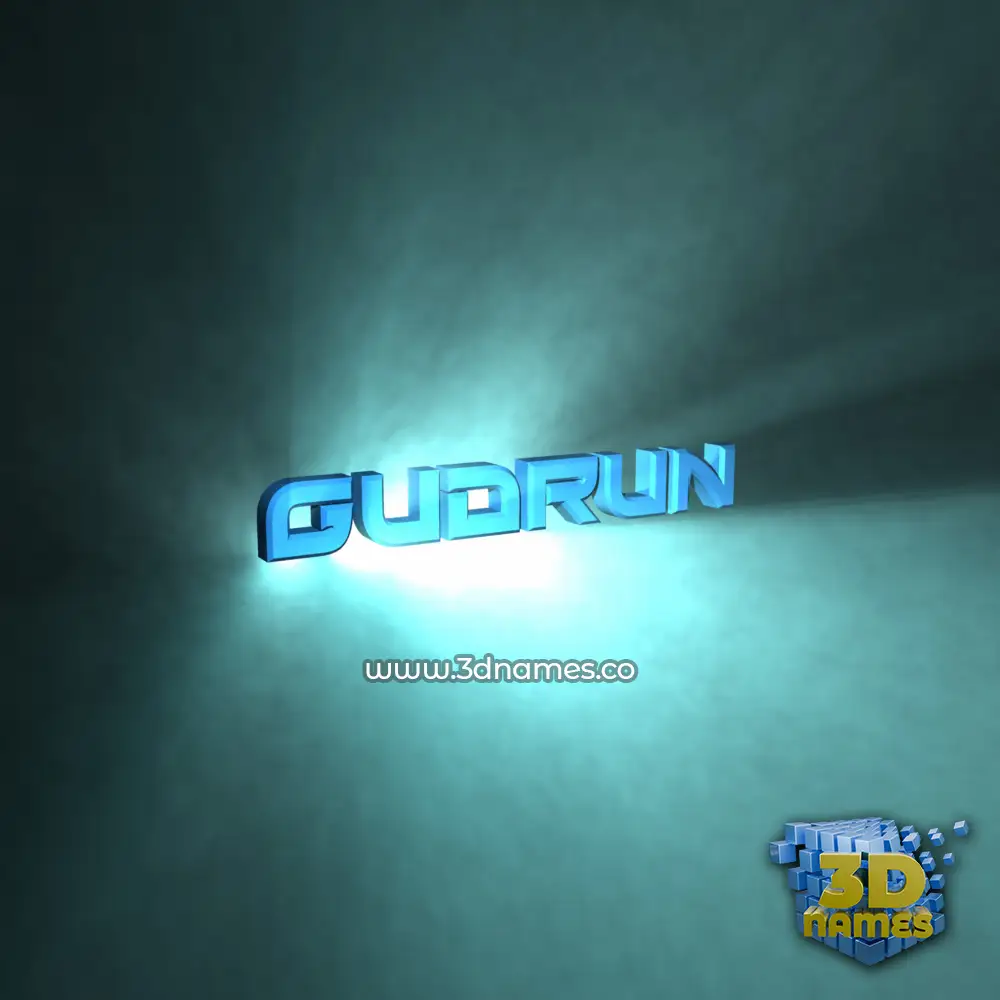 gudrun in Light Shine style - 3D name wallpaper