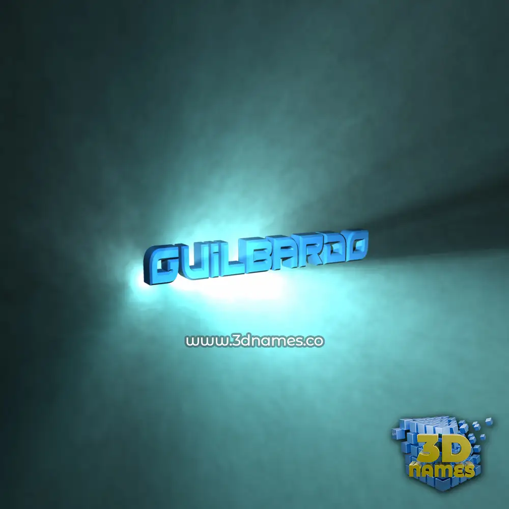 guilbardo in Light Shine style - 3D name wallpaper
