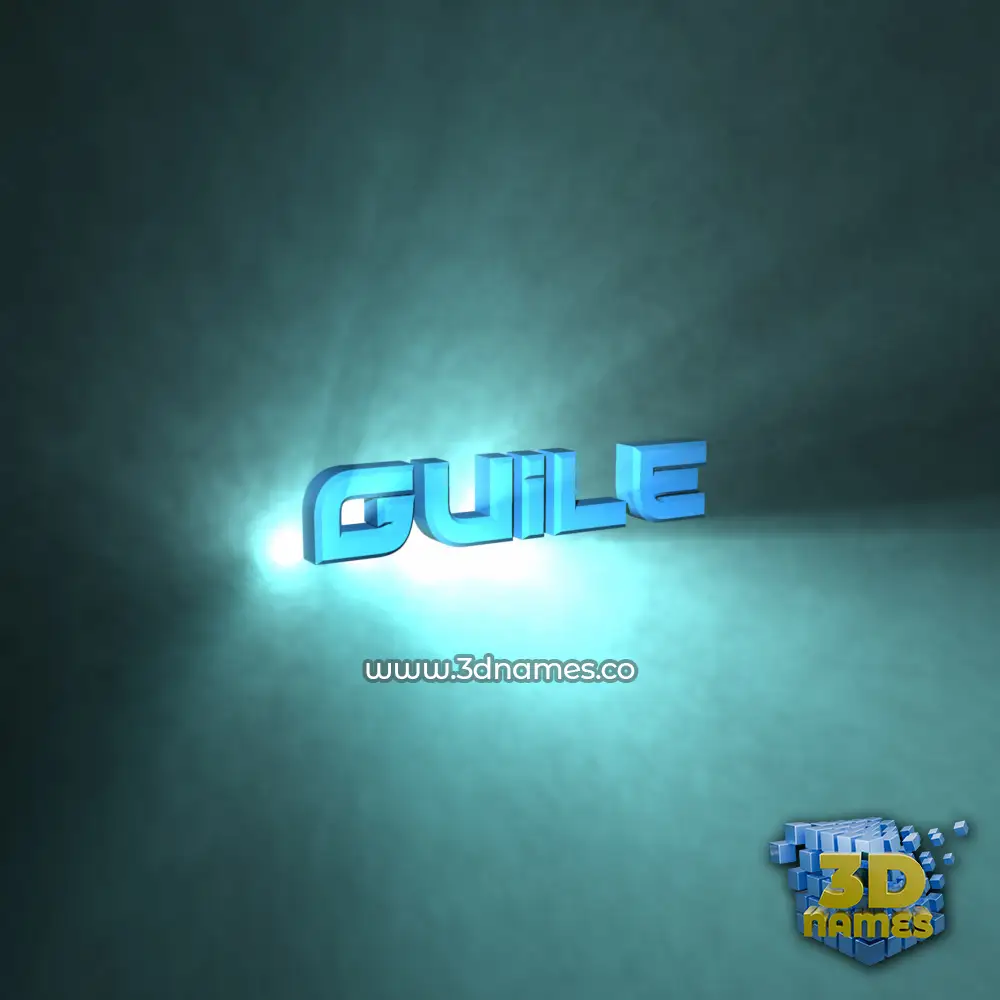 guile in Light Shine style - 3D name wallpaper