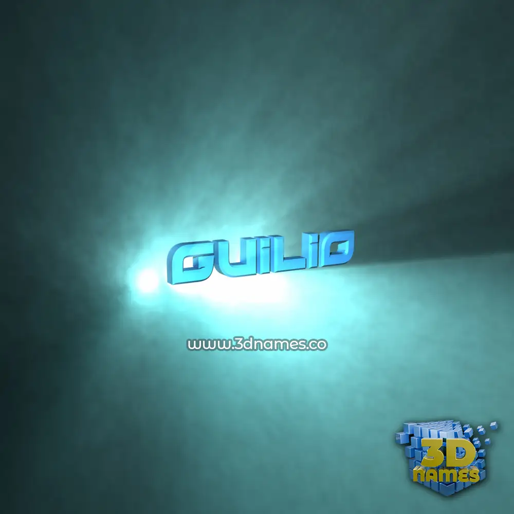guilio in Light Shine style - 3D name wallpaper