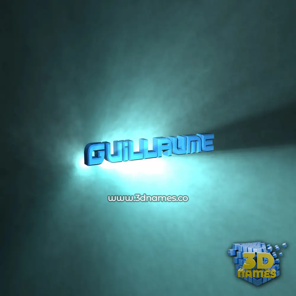guillaume in Light Shine style - 3D name wallpaper