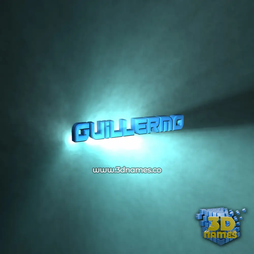 guillermo in Light Shine style - 3D name wallpaper