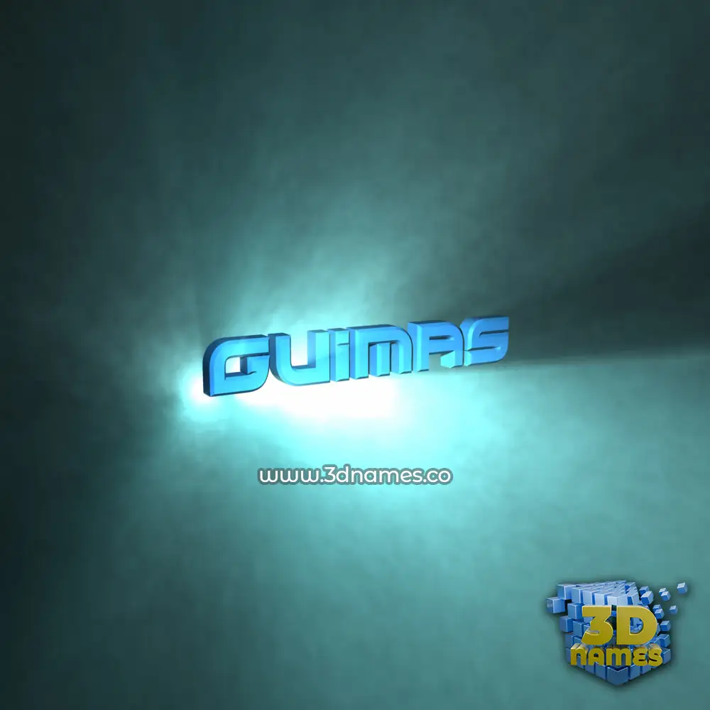 guimas in Light Shine style - 3D name wallpaper