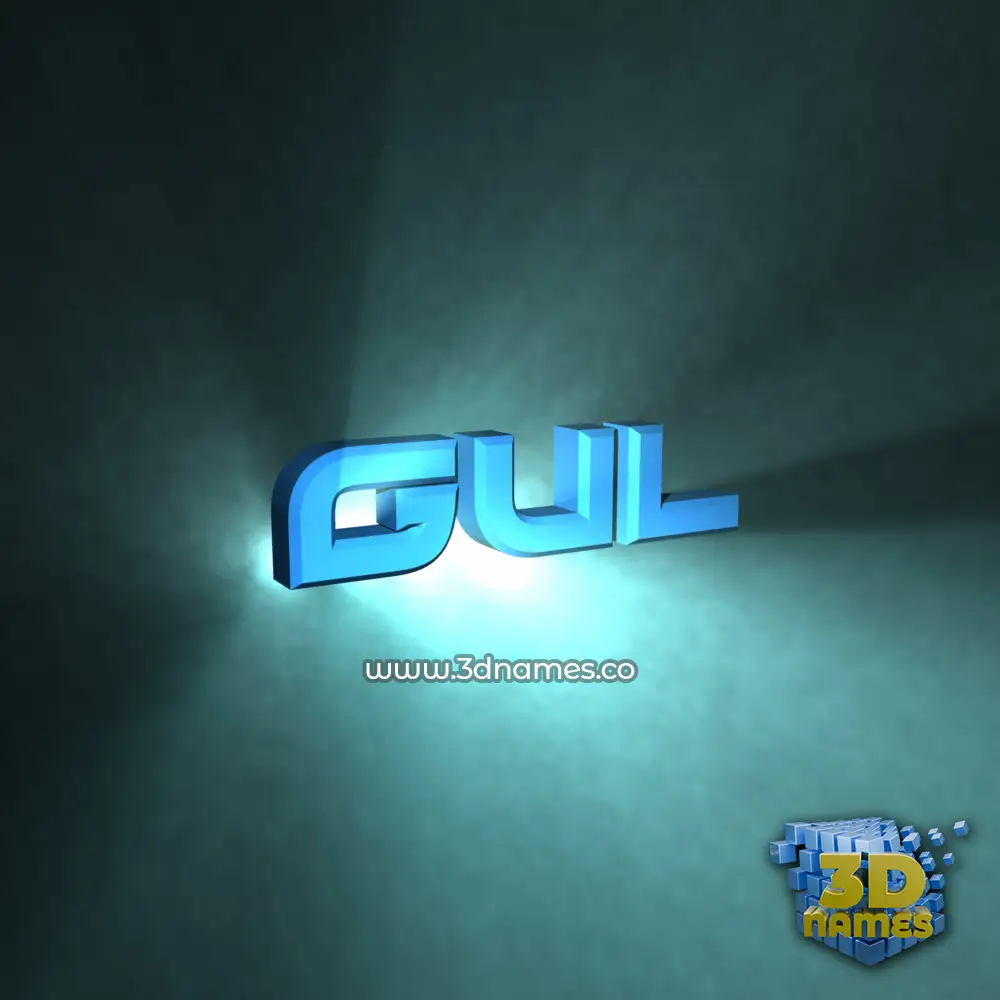 gul in Light Shine style - 3D name wallpaper