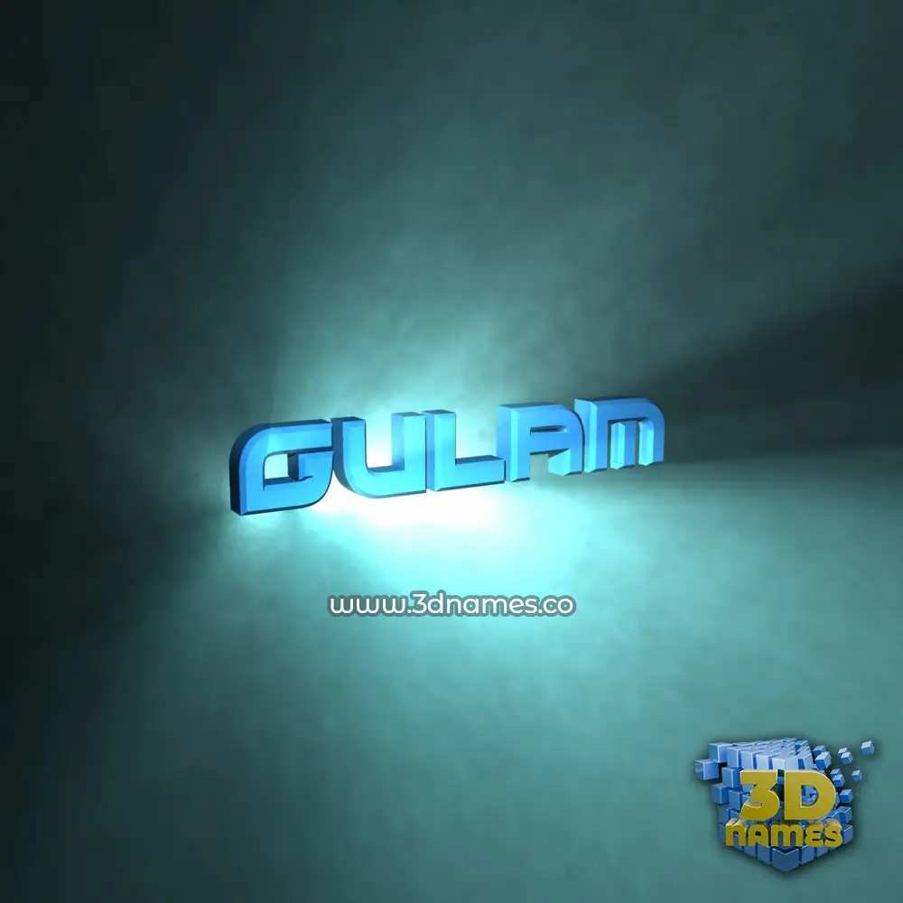 gulam in Light Shine style - 3D name wallpaper