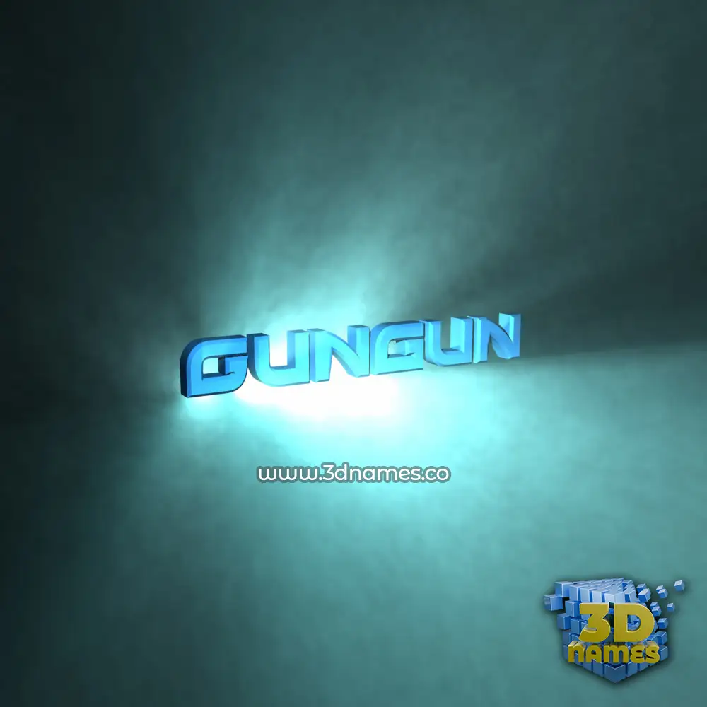 gungun in Light Shine style - 3D name wallpaper