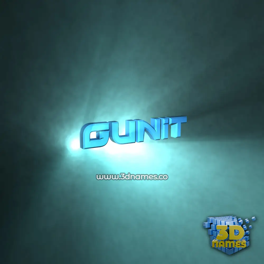 gunit in Light Shine style - 3D name wallpaper