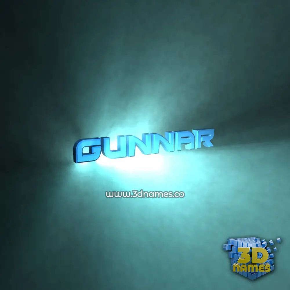 gunnar in Light Shine style - 3D name wallpaper