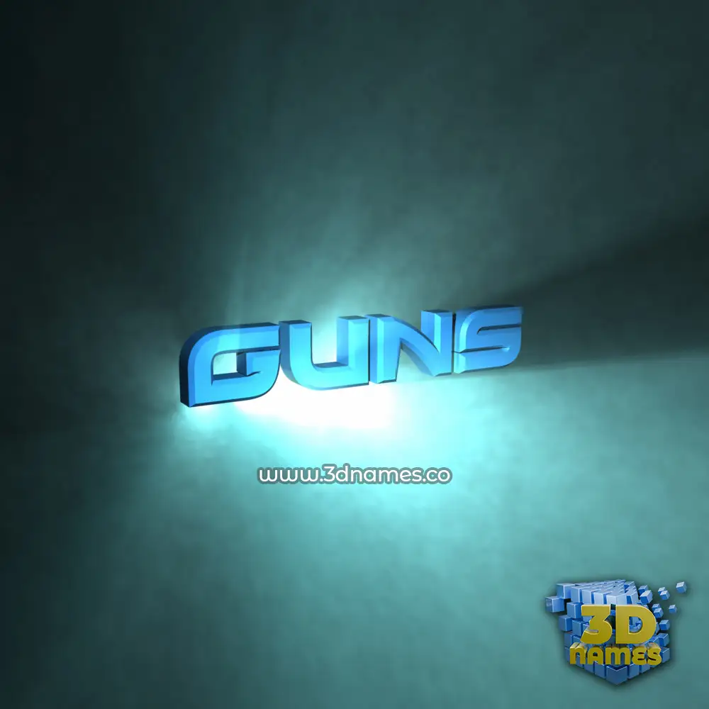 guns in Light Shine style - 3D name wallpaper
