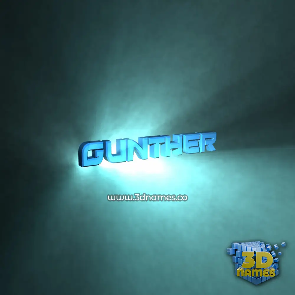 gunther in Light Shine style - 3D name wallpaper