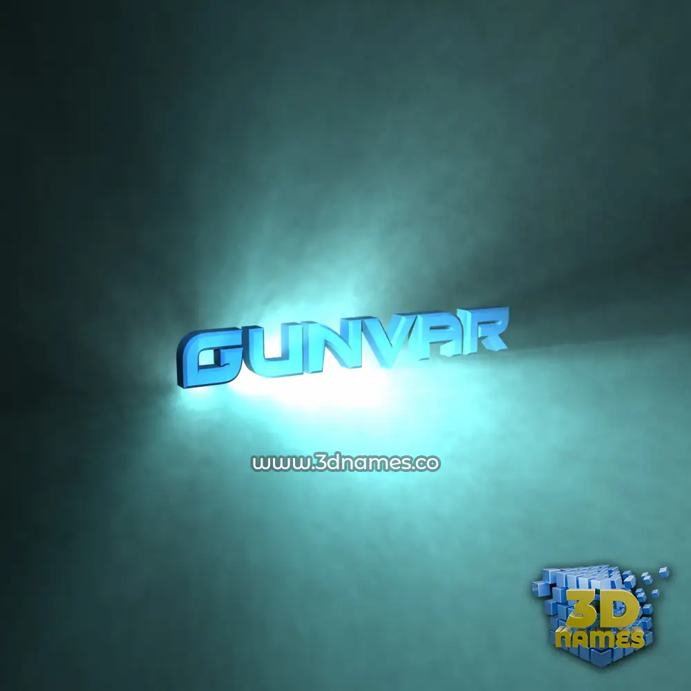 gunvar in Light Shine style - 3D name wallpaper