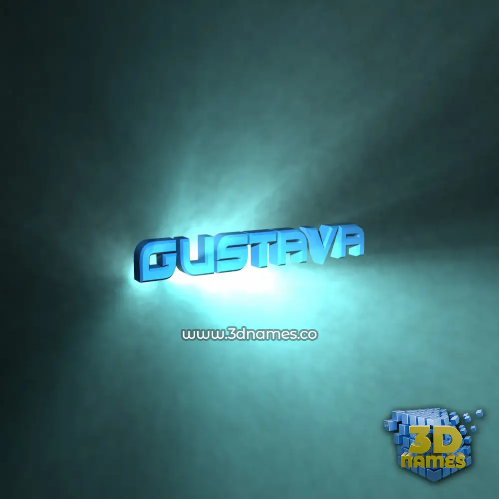 gustava in Light Shine style - 3D name wallpaper