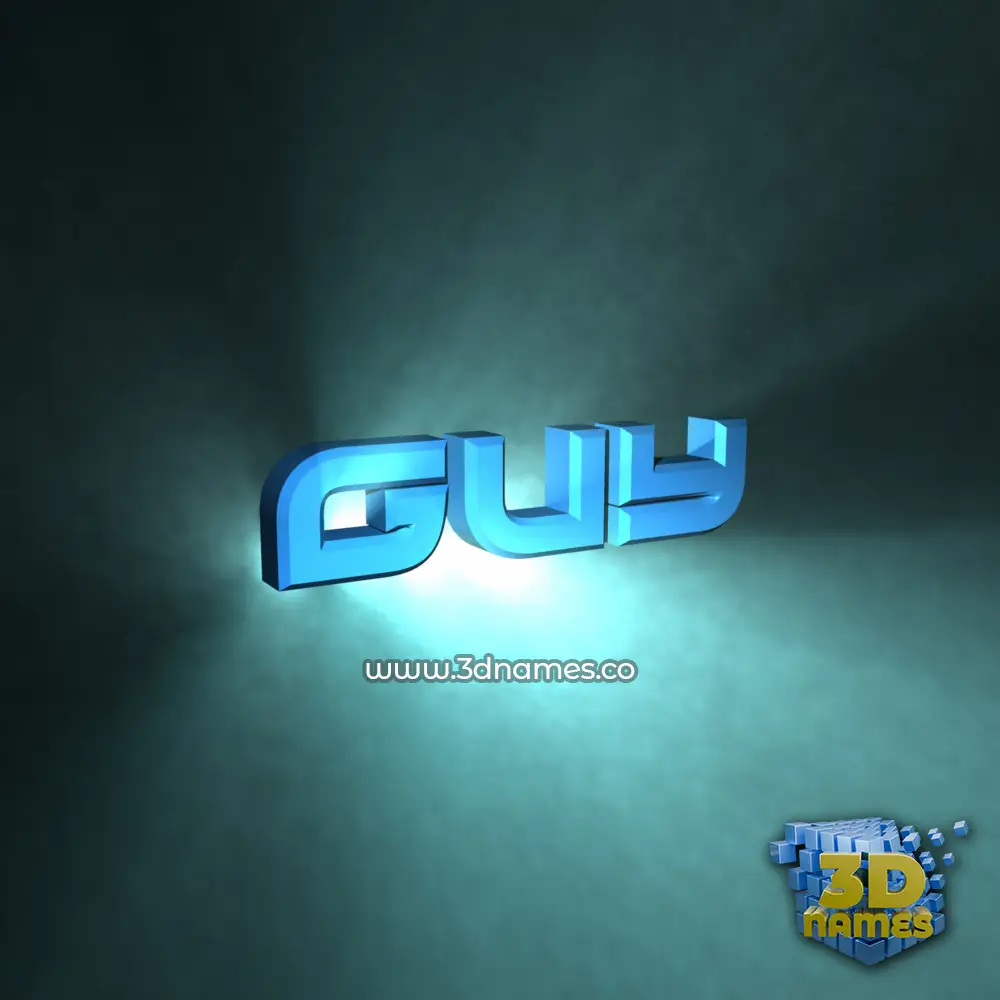 guy in Light Shine style - 3D name wallpaper