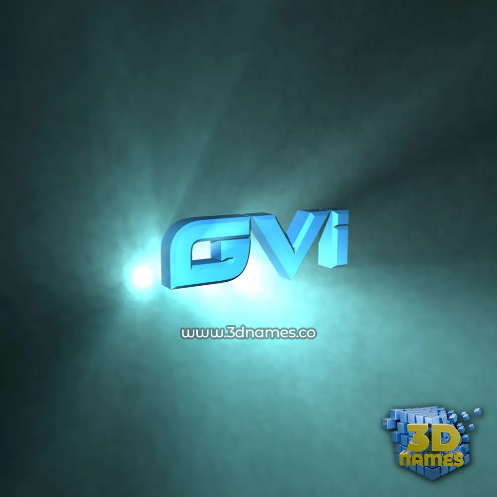 gvi in Light Shine style - 3D name wallpaper