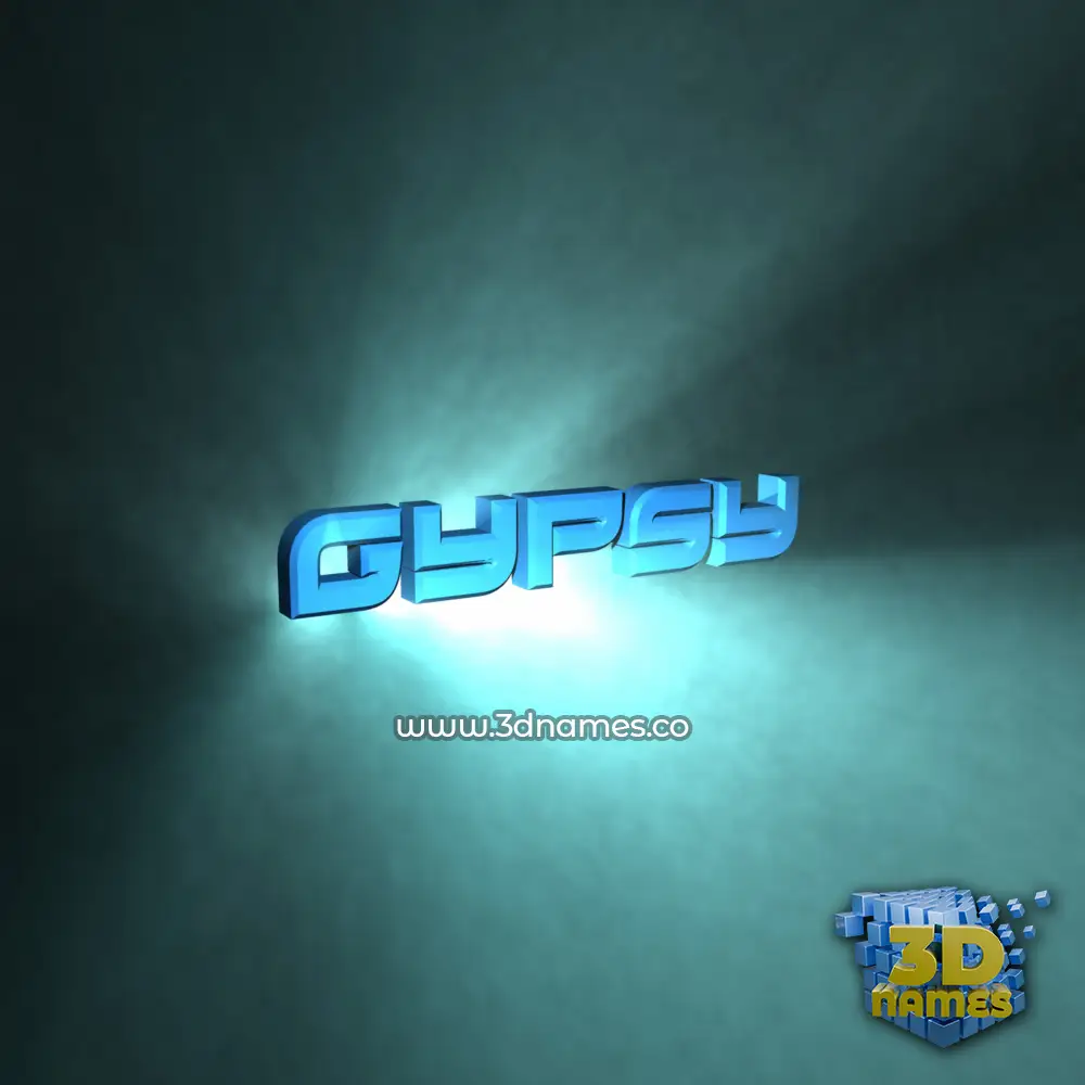 gypsy in Light Shine style - 3D name wallpaper