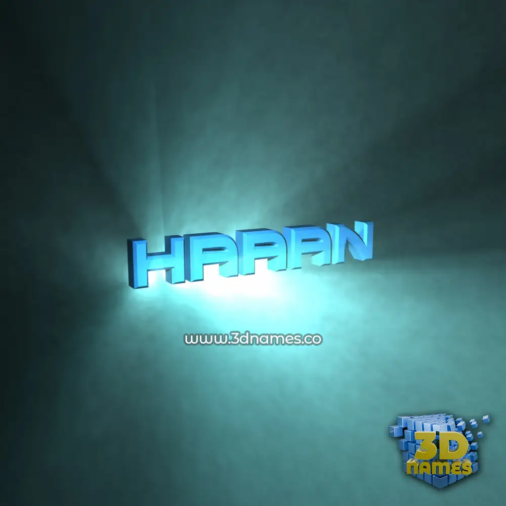 haaan in Light Shine style - 3D name wallpaper