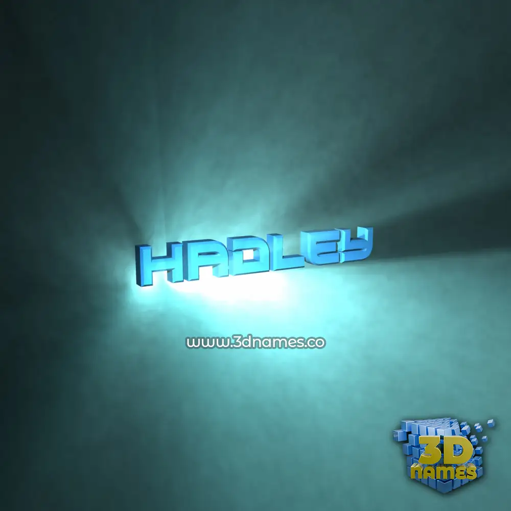hadley in Light Shine style - 3D name wallpaper