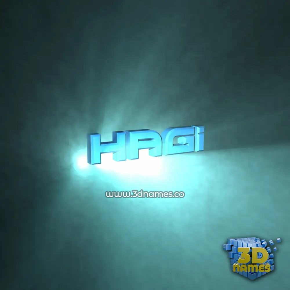 hagi in Light Shine style - 3D name wallpaper
