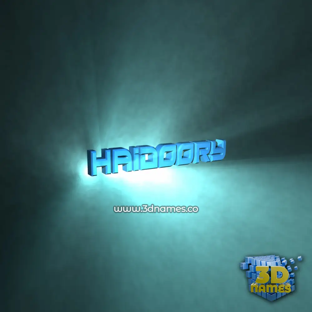 haidoory in Light Shine style - 3D name wallpaper