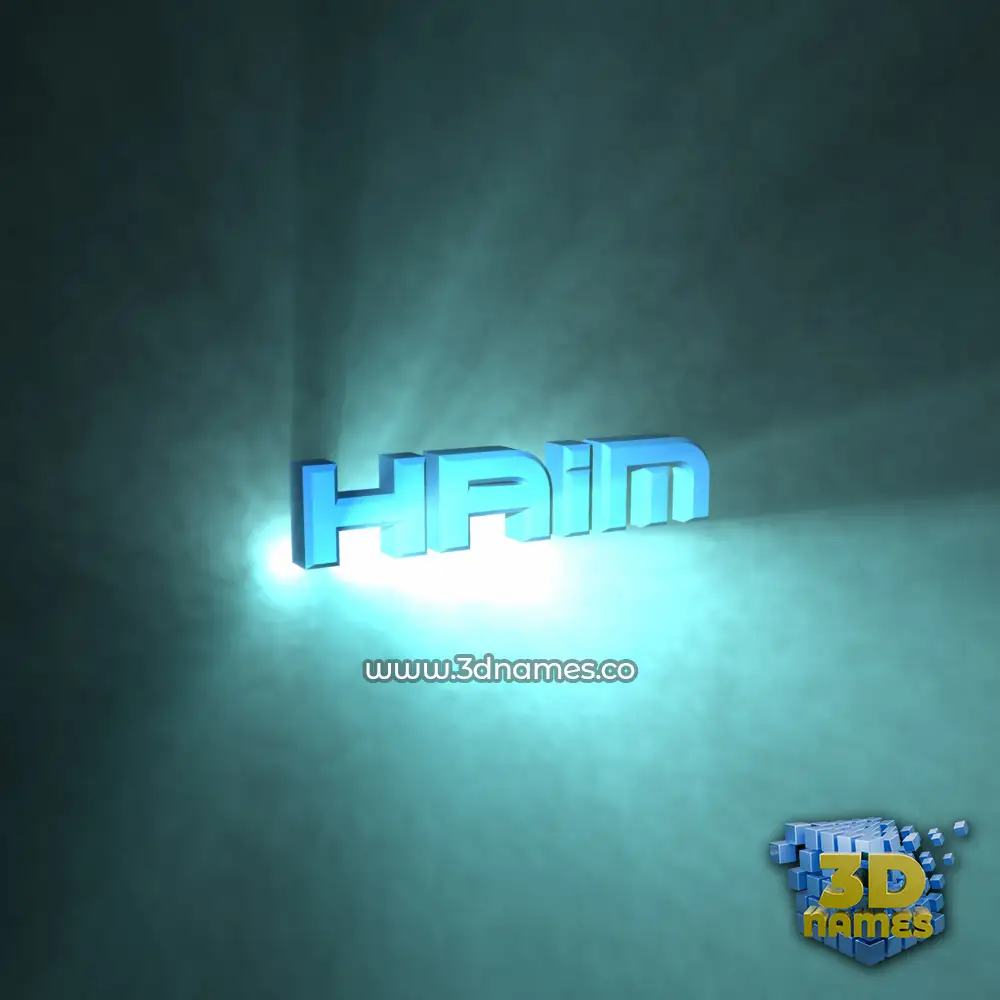 haim in Light Shine style - 3D name wallpaper
