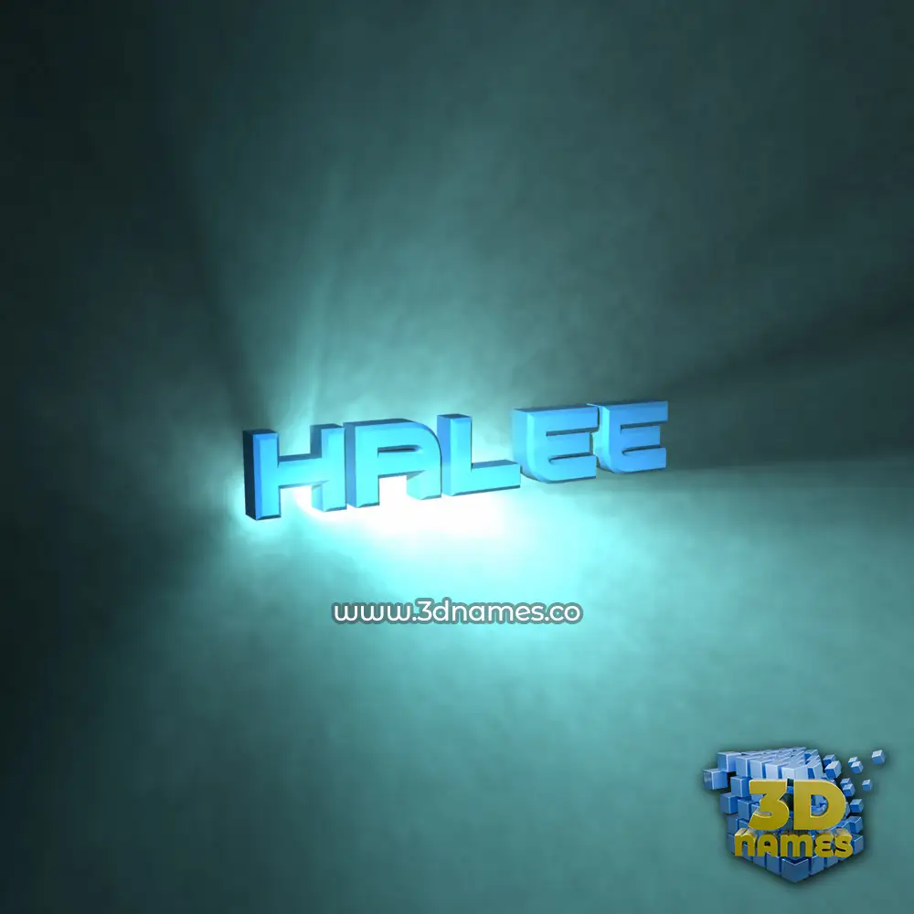 halee in Light Shine style - 3D name wallpaper