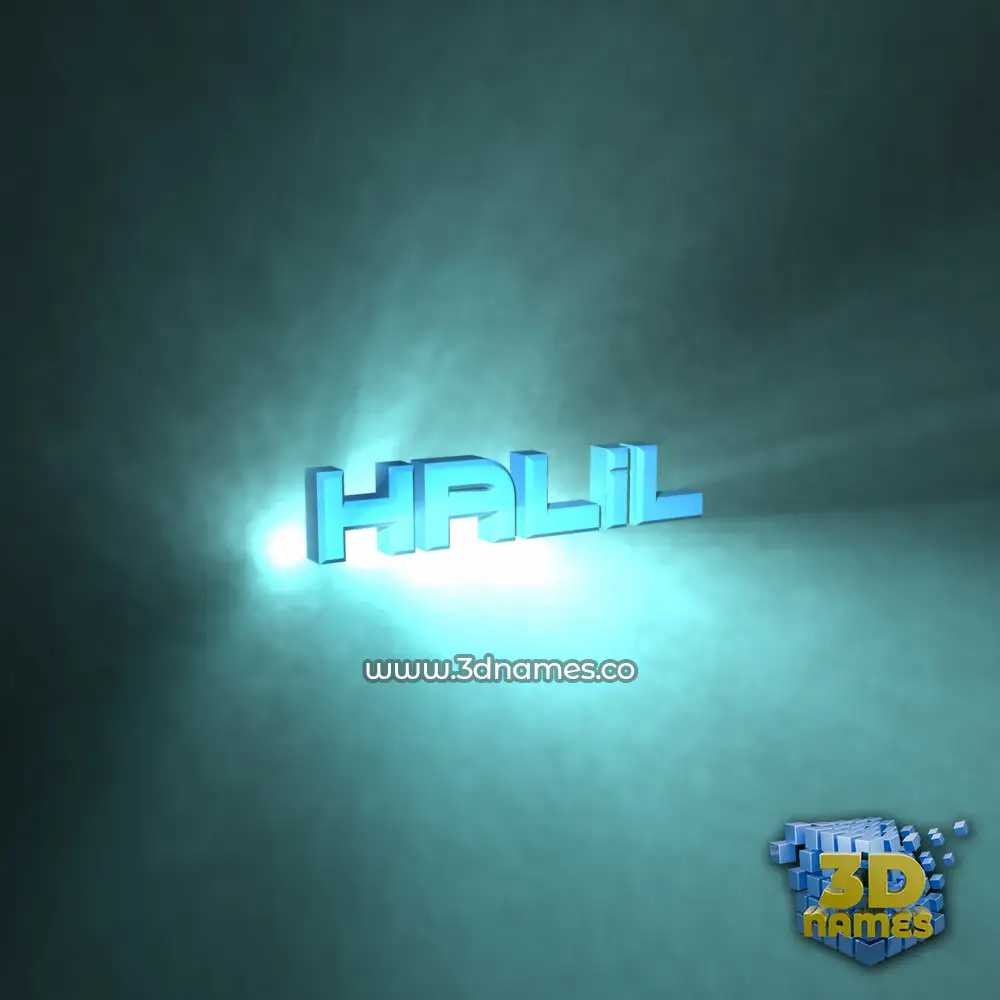 halil in Light Shine style - 3D name wallpaper