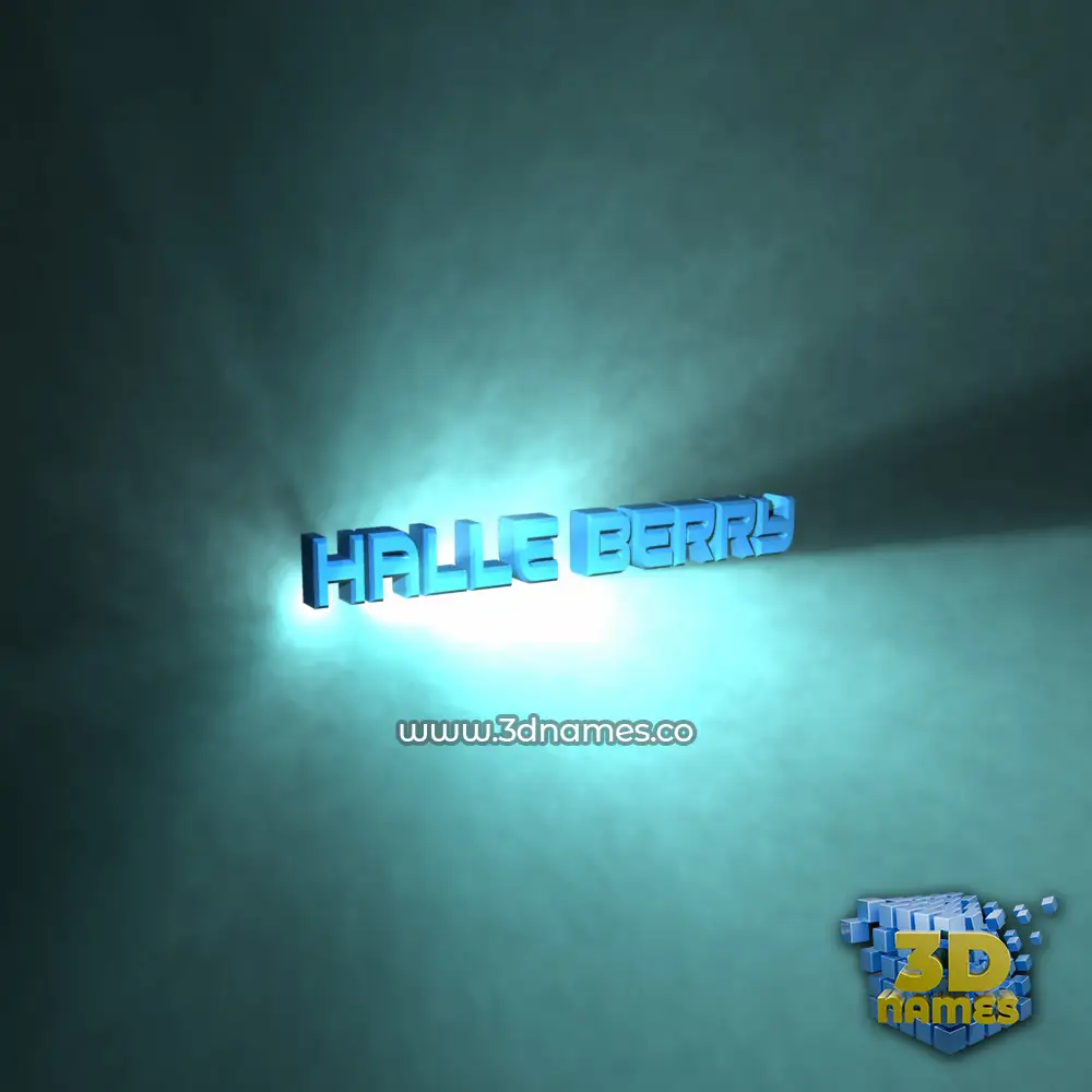halle berry in Light Shine style - 3D name wallpaper