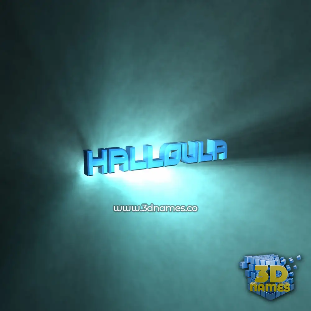 halloula in Light Shine style - 3D name wallpaper