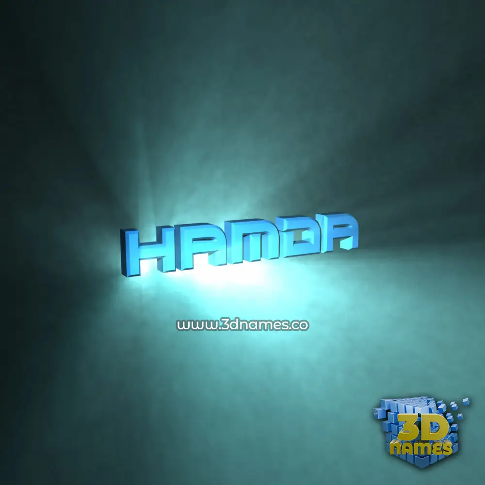 hamda in Light Shine style - 3D name wallpaper