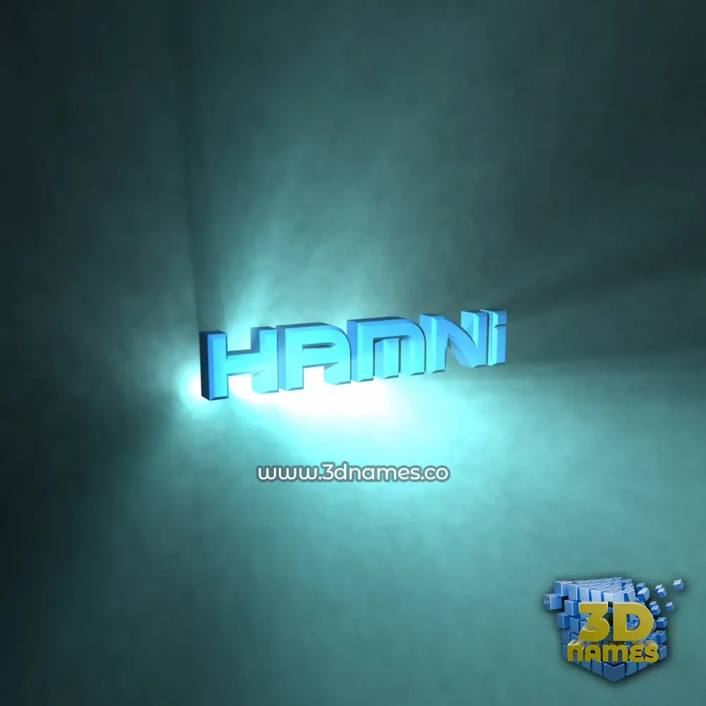 hamni in Light Shine style - 3D name wallpaper