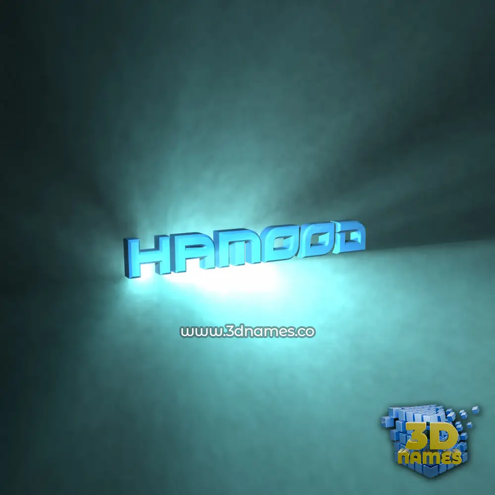 hamood in Light Shine style - 3D name wallpaper